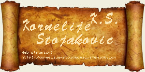 Kornelije Stojaković vizit kartica
